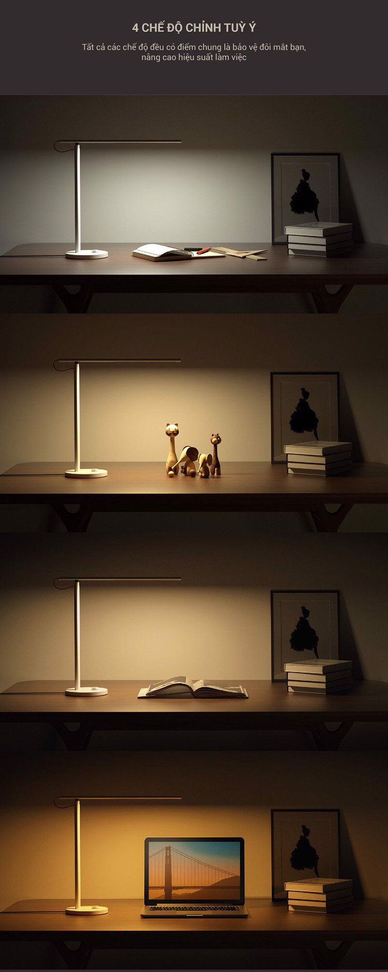 Đèn bàn Mi LED Desk Lamp 1S với 4 chế độ màu tùy chỉnh