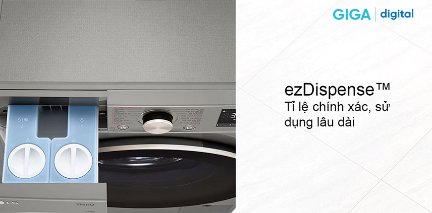 Máy giặt LG FV1412S3PA 12kg Inverter có khả năng phân bổ lượng nước giặt chính xác