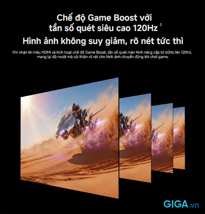 Màn hình Xiaomi TV S Mini LED 55 inch 2026 hỗ trợ tần số quét 120Hz