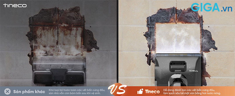 Đột phá công nghệ HyperSteam 160°C, Tineco FLOOR ONE i7 Steam sở hữu sức mạnh diệt khuẩn từ hơi nước nóng 160 độ C.