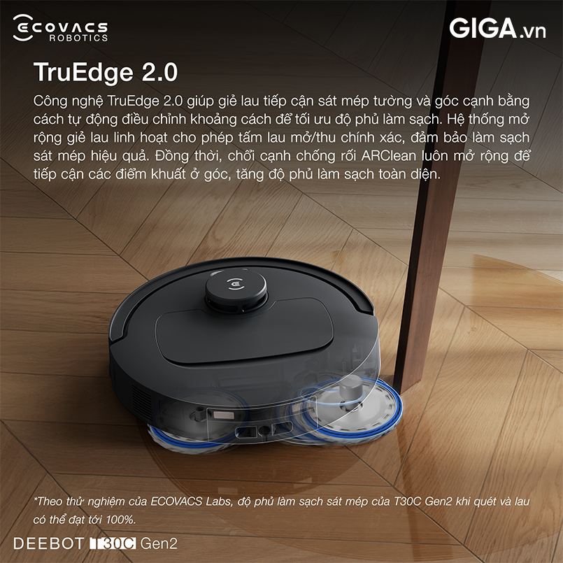 robot hút bụi lau nhà T30C Gen2 thiết lập chuẩn mực mới trong việc vệ sinh các khu vực khó tiếp cận