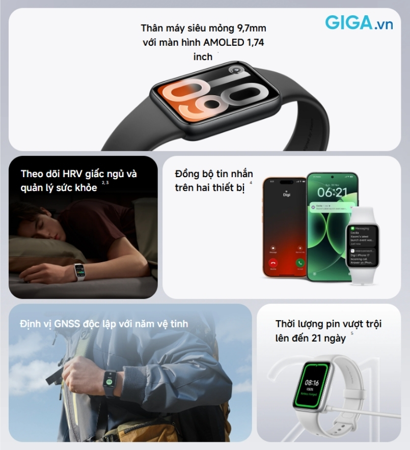 Các tính năng nổi bật của Xiaomi Smart Band 10 Pro.