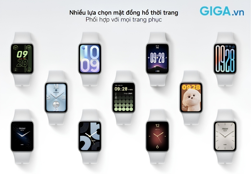 Xiaomi Smart Band 10 Pro với nhiều lựa chọn mặt đồng hồ thời trang