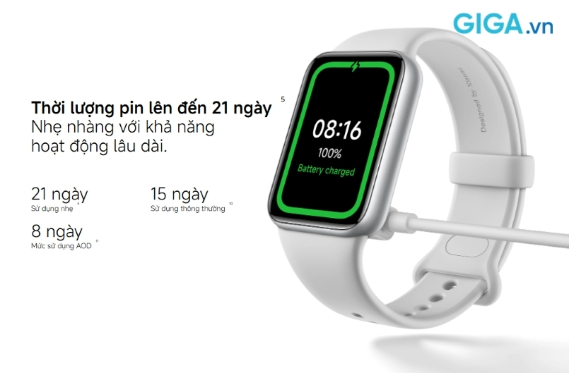 Vòng đeo tay thông minh Xiaomi Smart Band 10 Pro mang đến khả năng vận hành mạnh mẽ lên đến 21 ngày