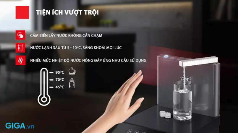 Máy lọc nước Toshiba TWP-W2399SVN(M) điều khiển không cần chạm