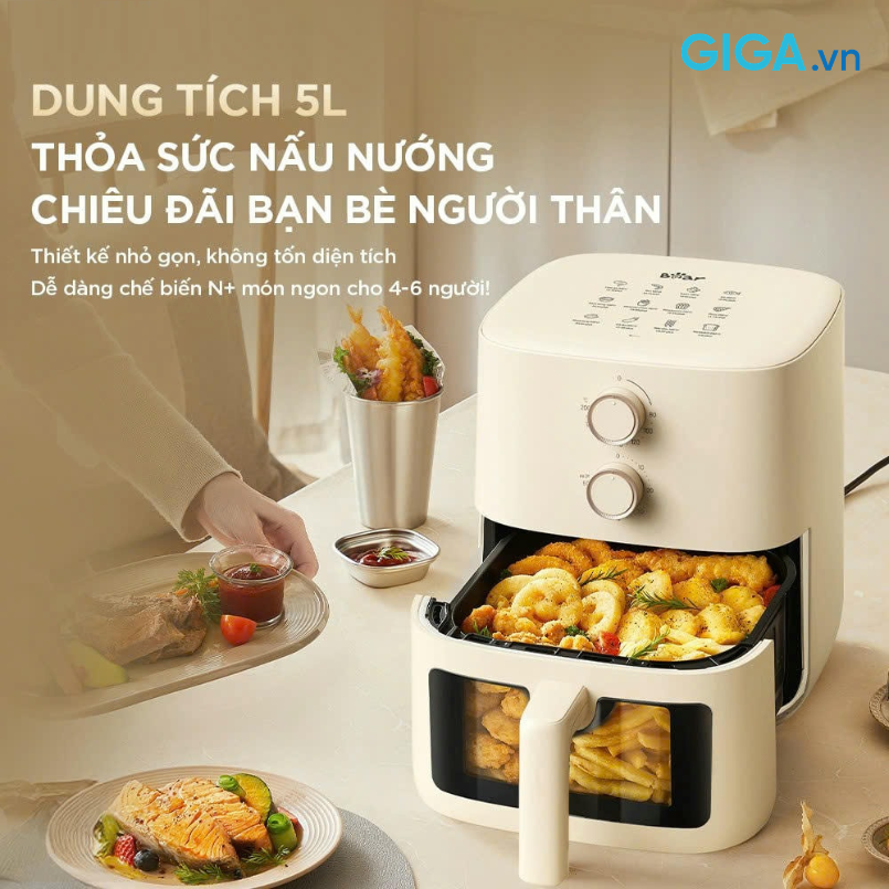 Nồi chiên không dầu Bear AF-5H15I52 dung tích 5L