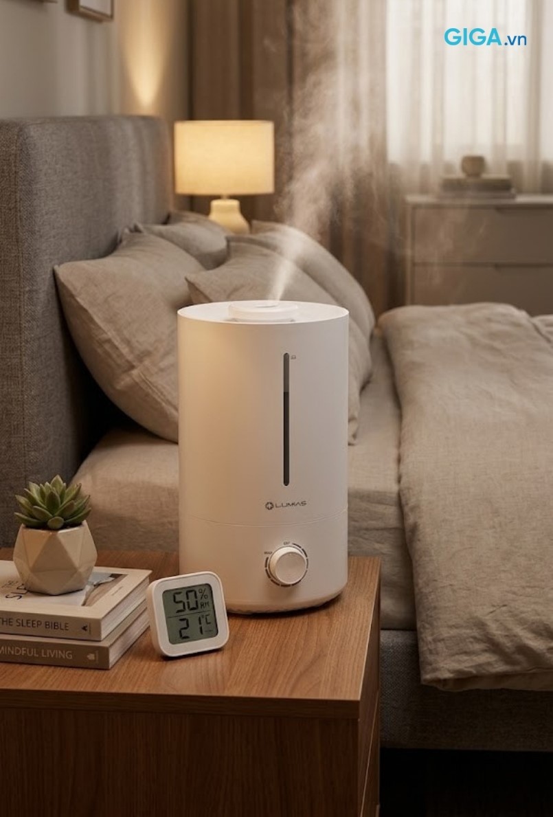 Máy tạo ẩm Lumias HUL-21W duy trì độ ẩm lý tưởng cho đa dạng không gian sống