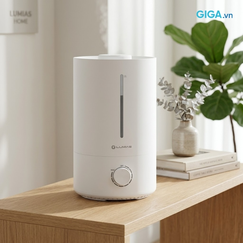 Máy tạo độ ẩm phun sương Lumias HUL-21W mang lại không gian thư giãn tối đa cho gia đình bạn nhờ tích hợp khay chứa tinh dầu