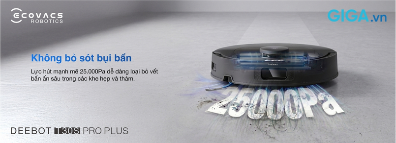 Deebot T30s Pro Plus dọn nhà sạch sẽ, không bỏ sót bụi bẩn