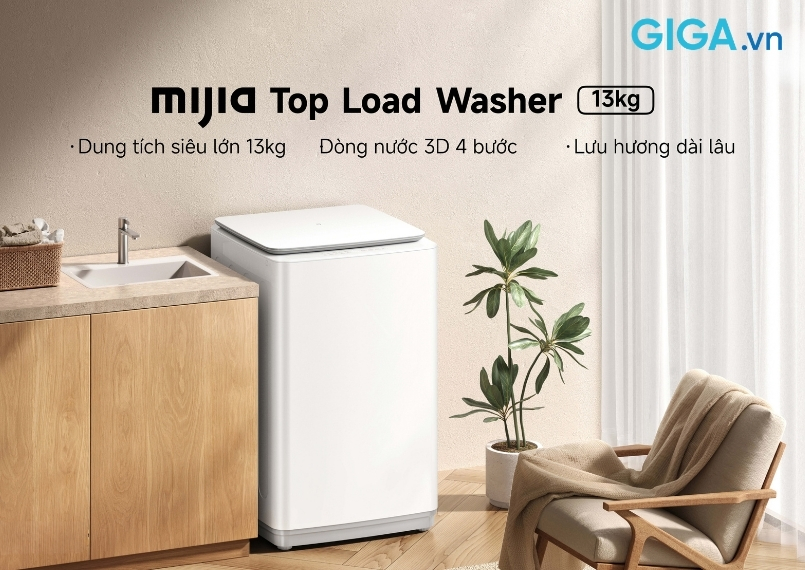 Máy giặt Xiaomi Mijia Top Load Washer 13kg TW130MJA08VN làm sạch quần áo hiệu quả