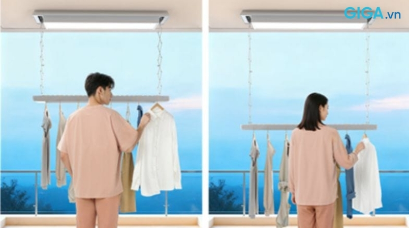 Giàn phơi thông minh Aqara C100 ZNLYJ17LM có tải trọng lên tới 35kg
