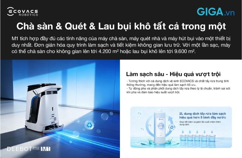 pro m1 có 3 chế độ làm sạch chuyên sâu