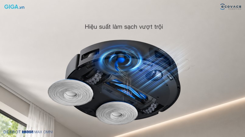 robot hút bụi Ecovacs T30C Max Omni sử dụng radar 360 độ kết hợp công nghệ TrueMapping 2.0 để lập sơ đồ nhà.