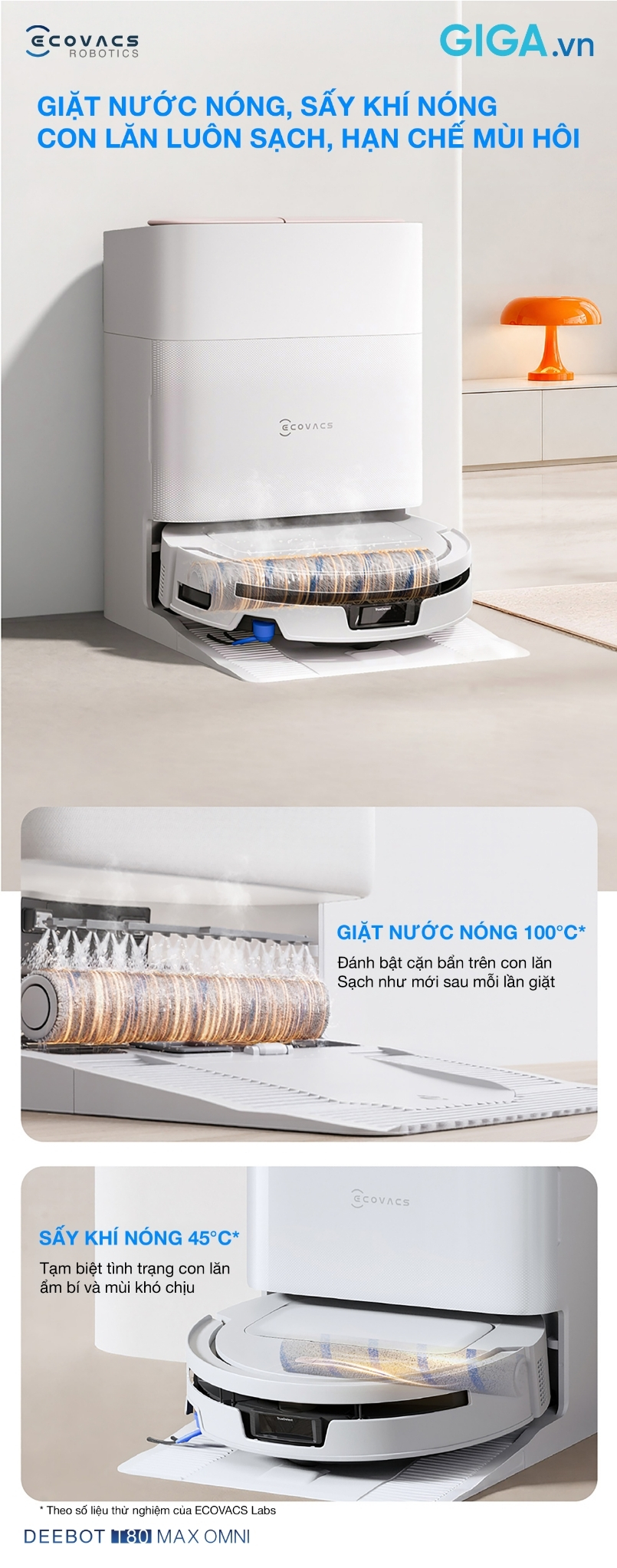 T80 Max Omni sấy khô con lăn bằng khí nóng 45 độ C