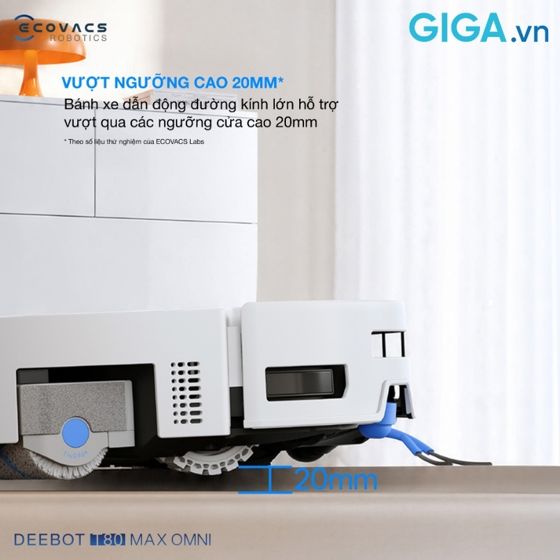 Robot hút bụi Ecovacs Deebot T80 Max Omni được trang bị cảm biến LiDAR dToF ẩn và TrueDetect 3D