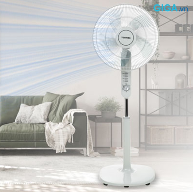 Toshiba F-LSA10(H)VN trang bị động AC 50W kết hợp 5 cánh quạt 400mm