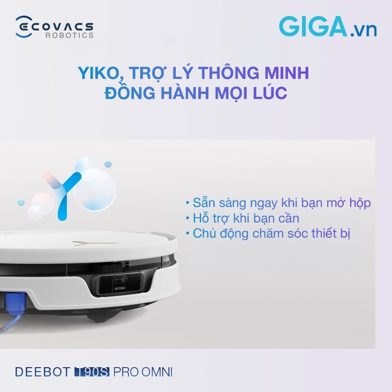 Robot hút bụi DEEBOT T90S PRO OMNI tích hợp trợ lý YIKO