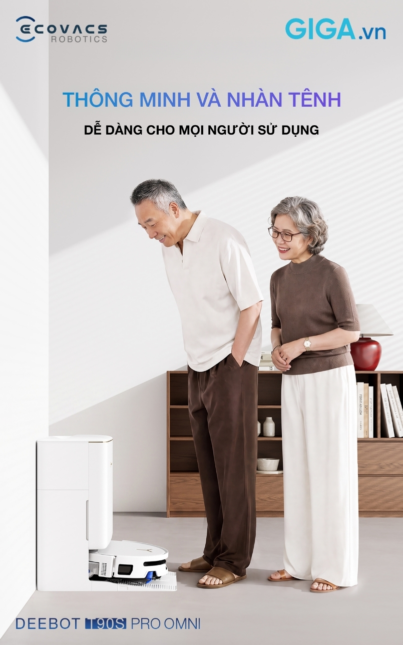 robot hút bụi lau nhà Deebot T90S Pro Omni trang bị khả năng trí tuệ nhân tạo tiên tiến, trợ lý AI YIKO