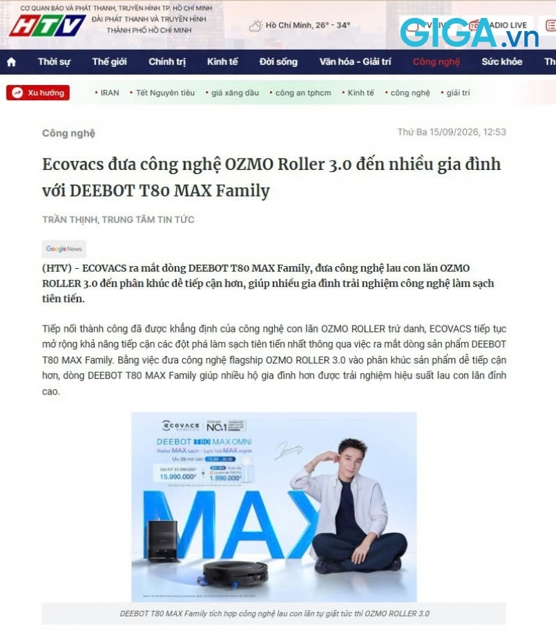 Với việc được hàng loạt báo lớn Techsignin, VNExpress, GenK,...bảo chứng chất lượng, có thể khẳng định T80 Max Omni chính là chiếc robot hút bụi đáng mua nhất thời điểm hiện tại.