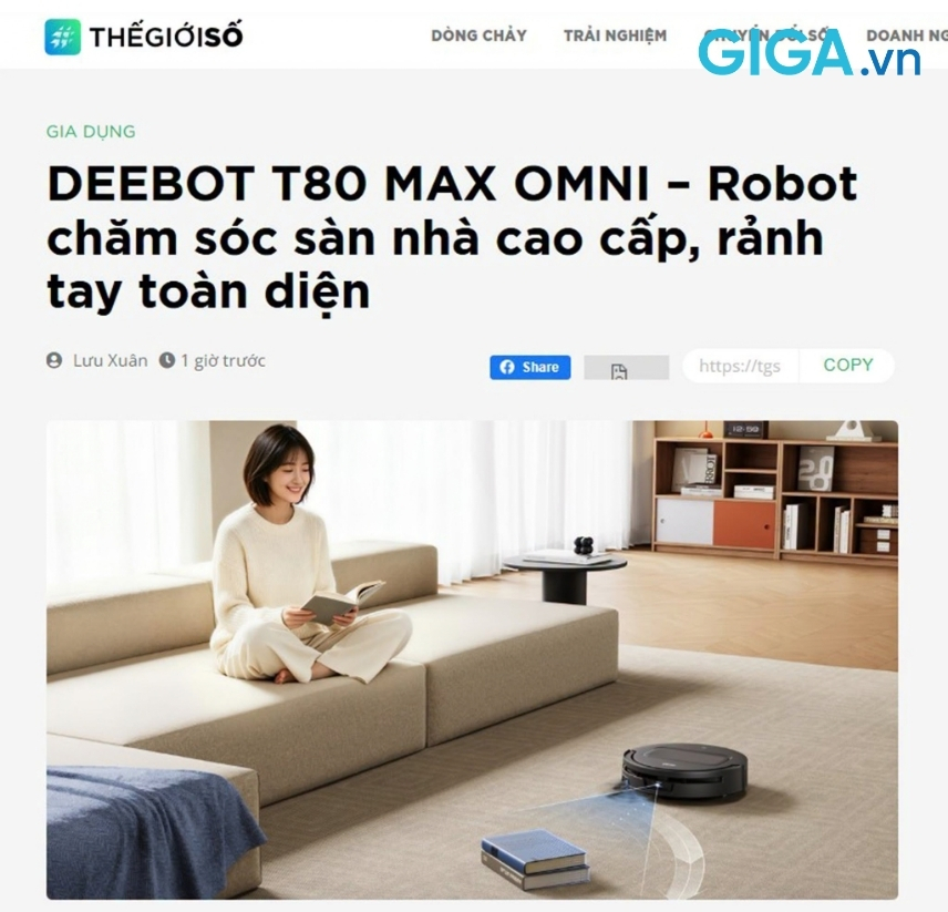 Với việc được hàng loạt báo lớn Techsignin, VNExpress, GenK,...bảo chứng chất lượng, có thể khẳng định T80 Max Omni chính là chiếc robot hút bụi đáng mua nhất thời điểm hiện tại.